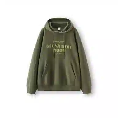 森马 时尚印花宽松连帽卫衣 男款