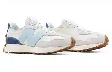 STAUD x New Balance 327 White Blue