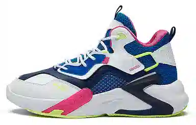 361° High-Top Basketball Shoes White Blue
