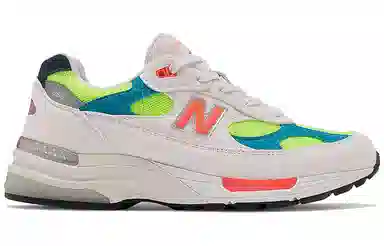 New Balance 992 White Blue Green