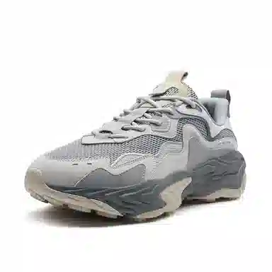 特步 洄游 厚底 复古 潮流 增高 低帮 生活休闲鞋 男款 鸽子灰/素雅灰