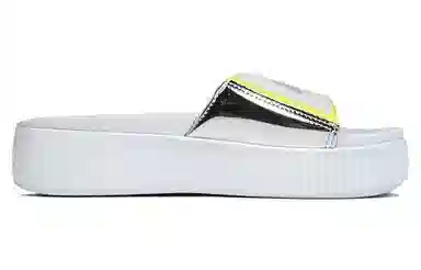 PUMA Platform Slide White
