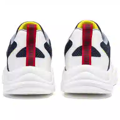 特步 舒适百搭减震耐磨 低帮 休闲跑步鞋 男款 白蓝