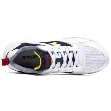 特步 舒适百搭减震耐磨 低帮 休闲跑步鞋 男款 白蓝