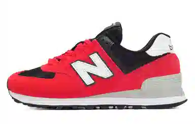 New Balance 574 Black White Red