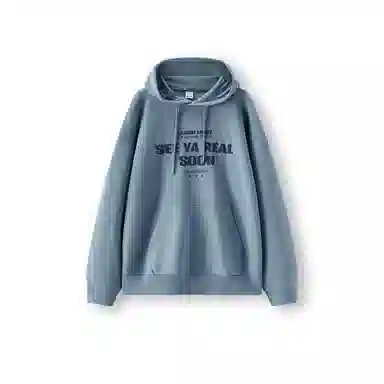 森马 时尚印花宽松连帽卫衣 男款