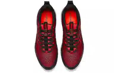 特步 网面 低帮 跑步鞋 男款 红黑