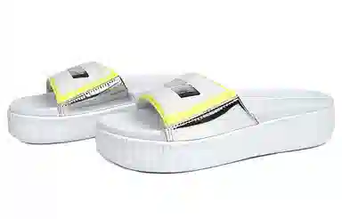 PUMA Platform Slide White