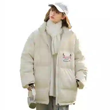 TONYKRZ Devil Gothic Print Puffer Jacket