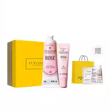 欧舒丹 手唇套装樱花乳木果玫瑰之心护手霜唇膏香氛礼盒 滋润保湿防干裂