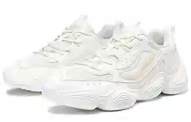 特步 防滑耐磨 低帮 运动休闲鞋 男款 米色