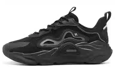 特步 云野 防滑耐磨 低帮 运动休闲鞋 男款 黑色