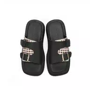 CROOKED CARD Sandals Black