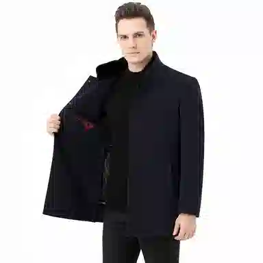 Devanro Wool Coat Blue