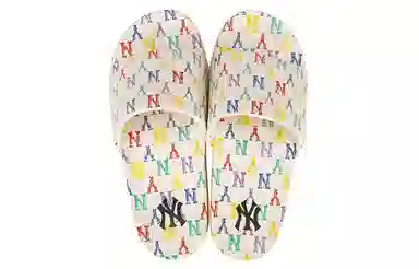 MLB New Mound Monogram Slides White
