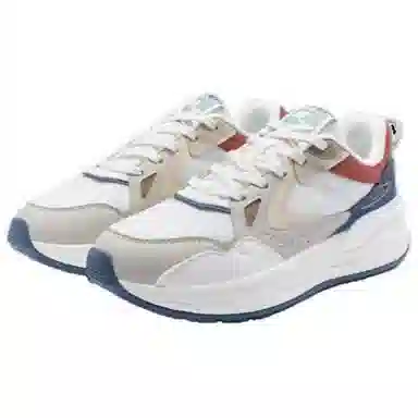 特步 百搭潮流 轻松舒适 防滑耐磨 低帮 生活休闲鞋 男款 白灰