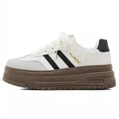 HUANQIU Casual Sneakers Women Black Beige