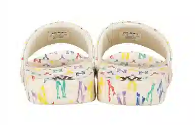 MLB New Mound Monogram Slides White