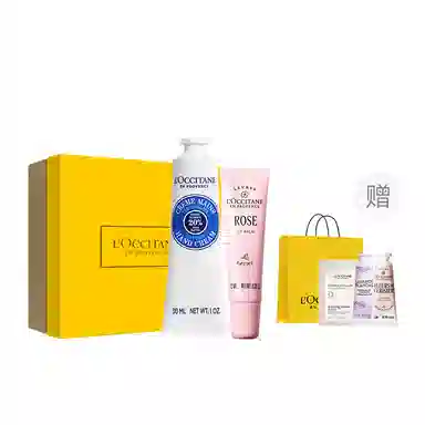 欧舒丹 手唇套装樱花乳木果玫瑰之心护手霜唇膏香氛礼盒 滋润保湿防干裂