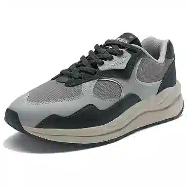 特步 光年 舒适百搭 耐磨轻便 低帮 生活休闲鞋 男款 灰黑