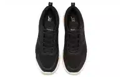 特步 减震防滑透气轻便 低帮 运动休闲鞋 黑白