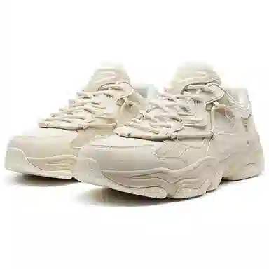 特步 舒适百搭 防滑耐磨 低帮 生活休闲鞋 男款 茶米色