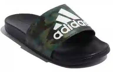 adidas Adilette Comfort Slides Black Green