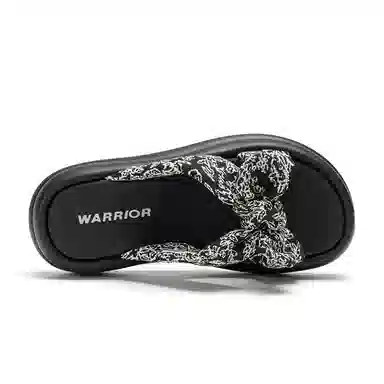 Warrior French Chic Slide Sandals Black Cream