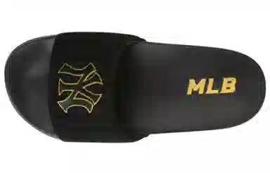 MLB New York Yankees Black Gold Slides