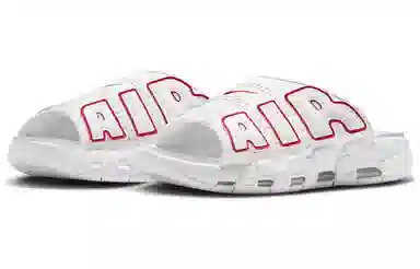 Nike Air More Uptempo Slide White Red