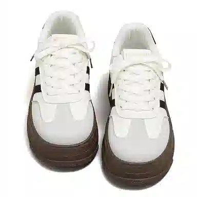 HUANQIU Casual Sneakers Women Black Beige