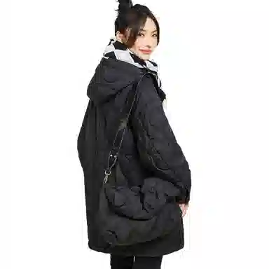 木果果木 宽松连帽中长款舒适长袖棉服 女款