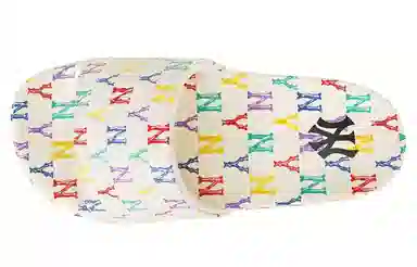 MLB New Mound Monogram Slides White