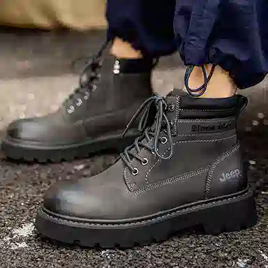 Jeep Martin Boots Grey Black