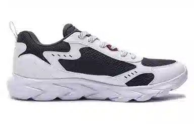 特步 网面透气耐磨 时尚低帮休闲运动鞋 黑白