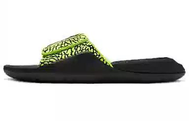 Jordan Slides Black Yellow