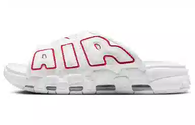 Nike Air More Uptempo Slide White Red