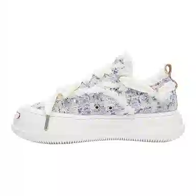 SMILEREPUBLIC Star Bunny Lavender Plaid Low Sneakers