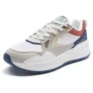 特步 百搭潮流 轻松舒适 防滑耐磨 低帮 生活休闲鞋 男款 白灰