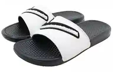 Nike Just Do It Chenille Slides Black White