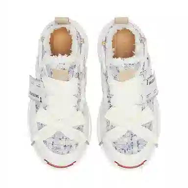 SMILEREPUBLIC Star Bunny Lavender Plaid Low Sneakers