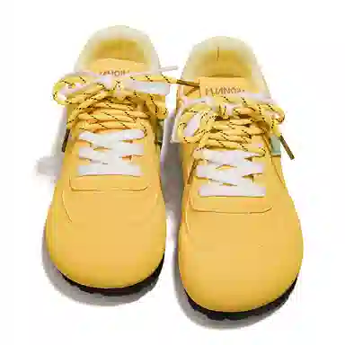 HUANQIU Low Top Casual Sneakers Yellow