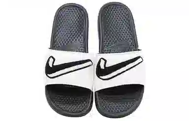 Nike Just Do It Chenille Slides Black White