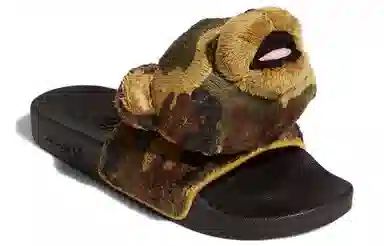 Jeremy Scott x adidas Adilette Teddy Camo
