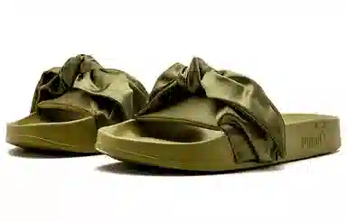 PUMA Rihanna Fenty Bow Slide Olive Brown