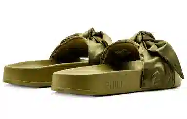 PUMA Rihanna Fenty Bow Slide Olive Brown