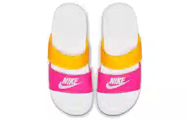 Nike Benassi Duo Ultra Slide White Yellow Pink