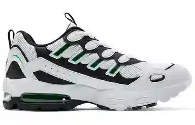 特步 小气垫 潮流拼接 低帮 运动休闲鞋 男款 白黑绿