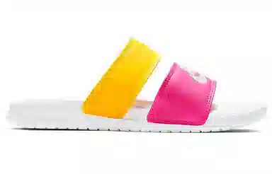 Nike Benassi Duo Ultra Slide White Yellow Pink