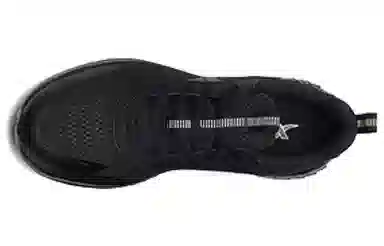 特步 行云 减震回弹轻便 减震防滑耐磨透气 低帮 跑步鞋 男款 黑色